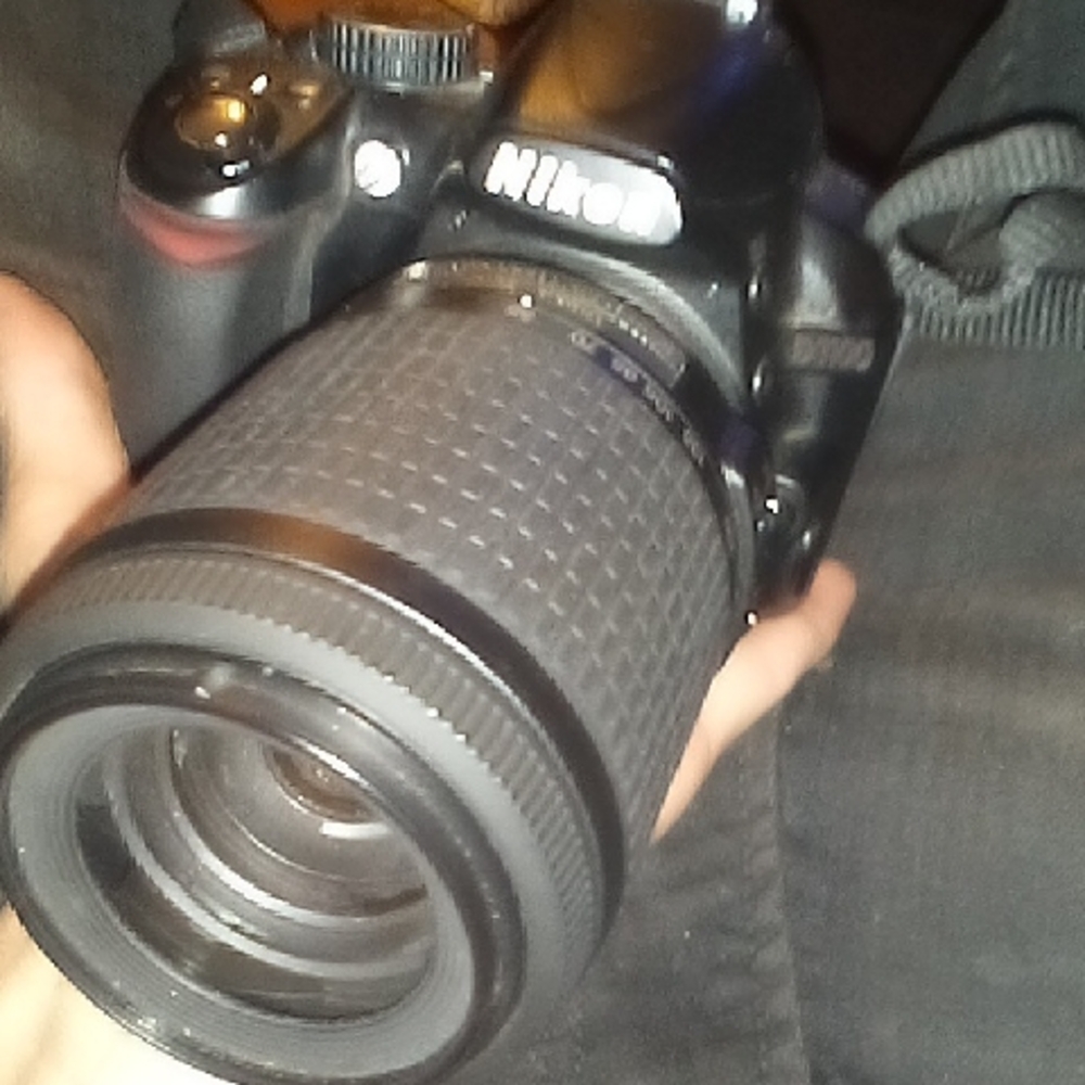 Nikon Black DSLR with Zoom Lens